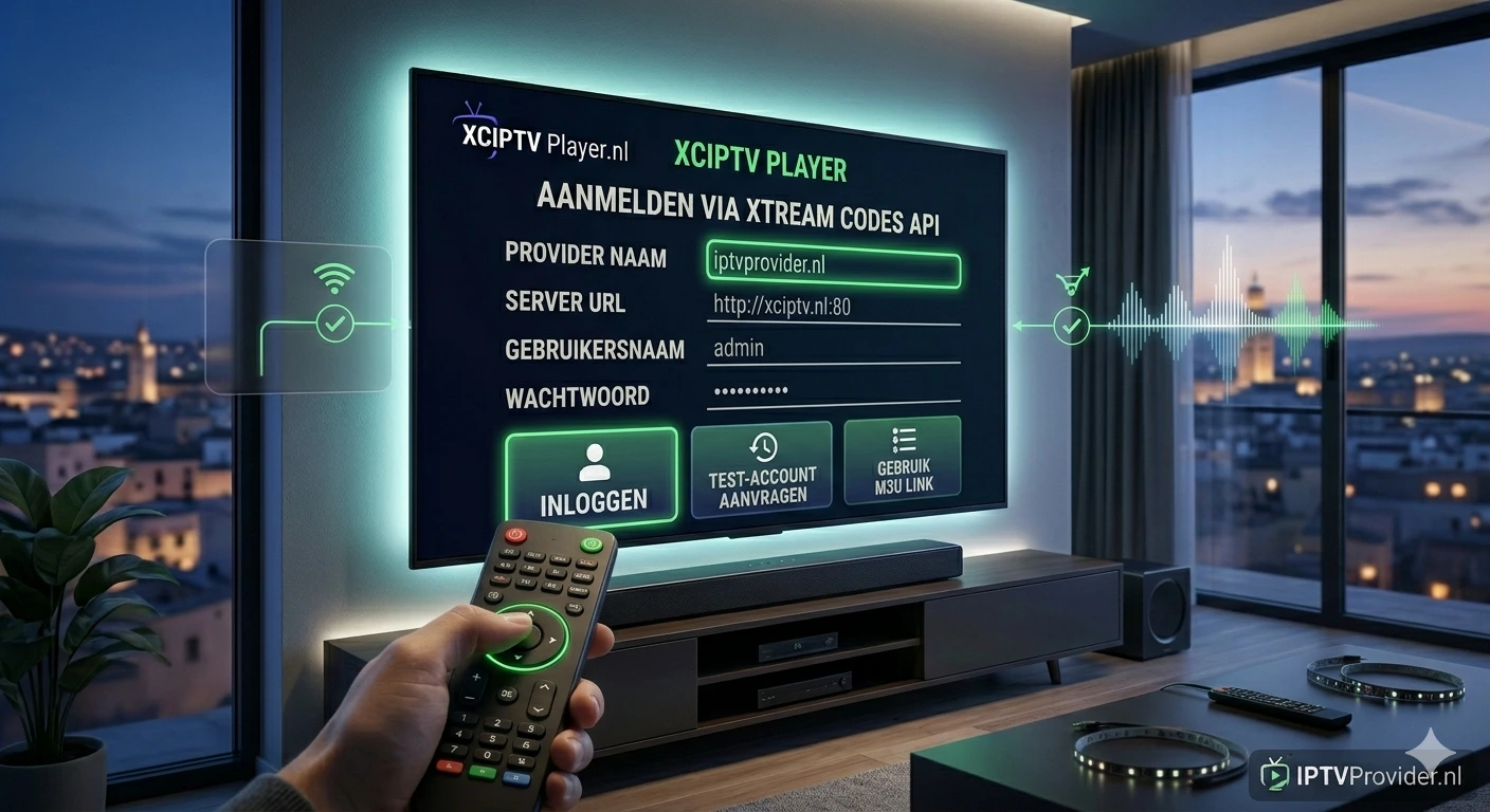 XCIPTV Player installatie Xtream Codes login venster